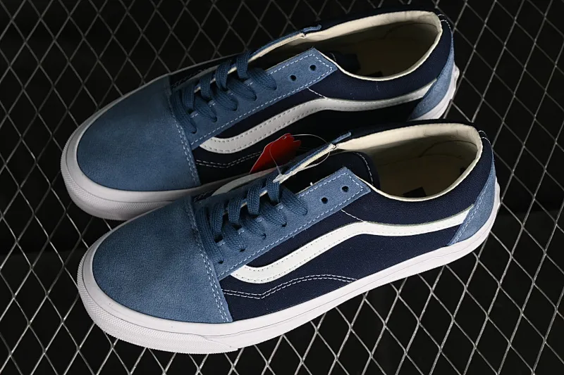 All categories Vans Vans series Vans Mid Vans Sk8-Mid Reissue 83 high-end branch blue stitching suede casual retro skateboard shoes VN000CQDDWR